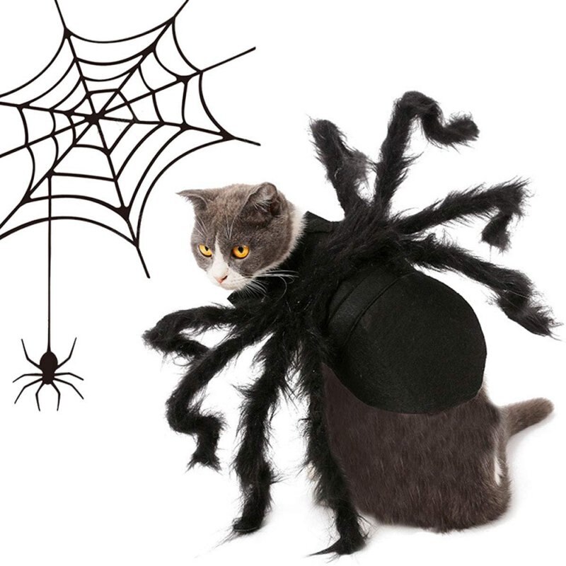 Disfraz de perro o gato de Halloween, disfraz de simulación de araña gigante, disfraz de Mascota, disfraz de Halloween, accesorio para mascotas, decoración para perros