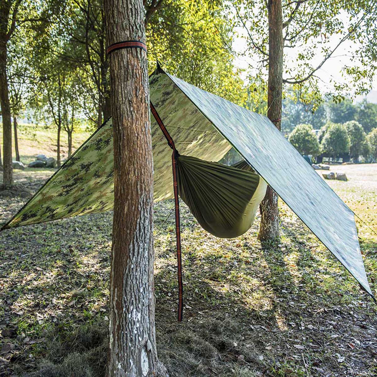 3 mx 3m strand sol overdækning presenning telt skygge ultralet uv havemarkise baldakin solsejl udendørs camping hængekøje regnflue