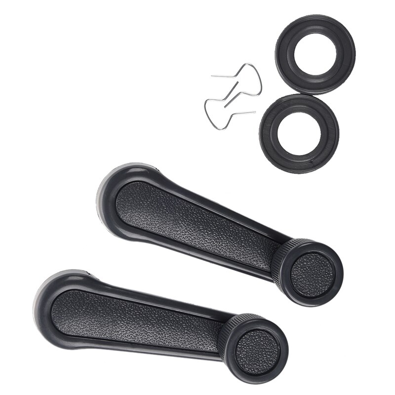 SODIAL(R)-manivela Universal para ventana de coche, palanca de manija de plástico Gris, 2 uds.