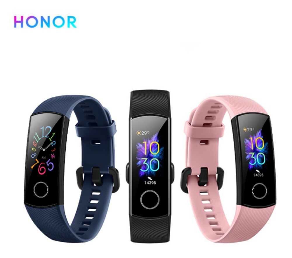 Original Huawei Honor Band 5 Fitness Smart Bracelet Heart Rate Monitoring 5ATM Waterproof Swim Bluetooth 4.2 Smart Wristwatch