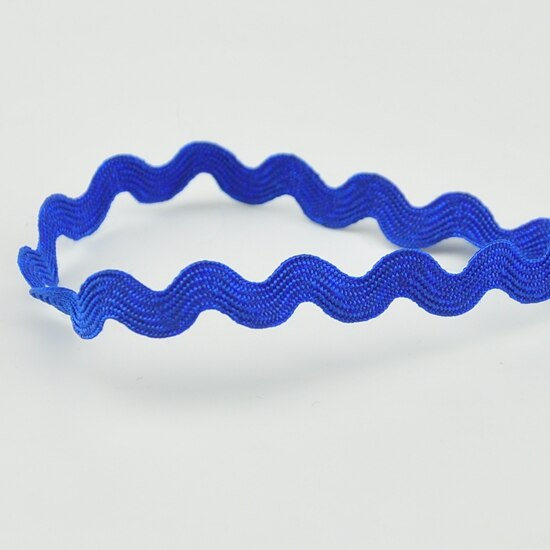 5mm S Shaped Curve Wavy Lace Trim Ribbon Handmade Hat Clothing Curtain Pillow Decor DIY Sewing Crafts Wedding Party Decorations: Royal blue