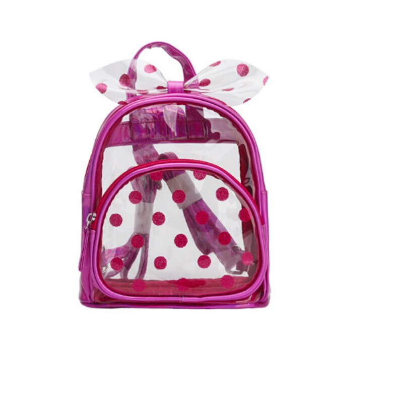 Kids Kleine Rugzak Purse Zomer Pvc Transparante Schooltassen Voor De Kleuterschool Meisje Clear School Rugzak Bag Back Pack: rose