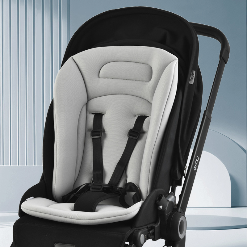 Colchão universal para carrinho de bebê, almofada de algodão adequada para yoyo/bugaboo/cybex, tapete macio reforçado, acessórios para carrinho de bebê: Branco