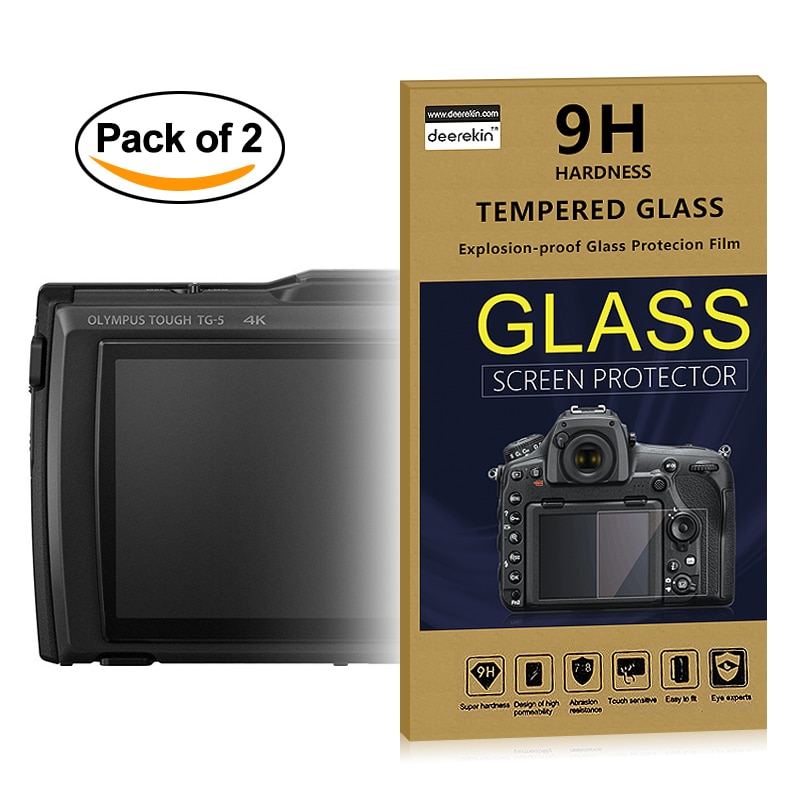 2x Zelfklevende 0.3mm Glas LCD Screen Protector voor Olympus TG-6 TG-5 TG6 TG5 TG4 TG-4 Tough TG-3 TG3 Waterdichte Camera