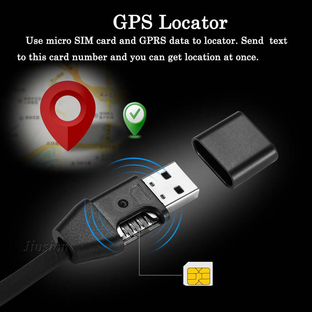 GPS Aktivität Tracker Fahrzeug Auto Lokalisierer Usb-kabel Ladegerät Hören Klang GSM GPRS Verfolgung Alarm Geräte für iPhone Android