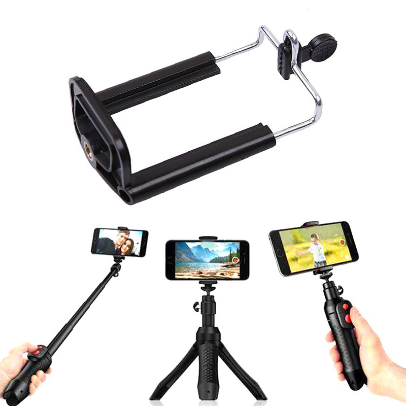 1pc adattatore per treppiede per fotocamera supporto per staffa per Clip per telefono cellulare supporto per treppiede supporto per monopiede per Smartphone