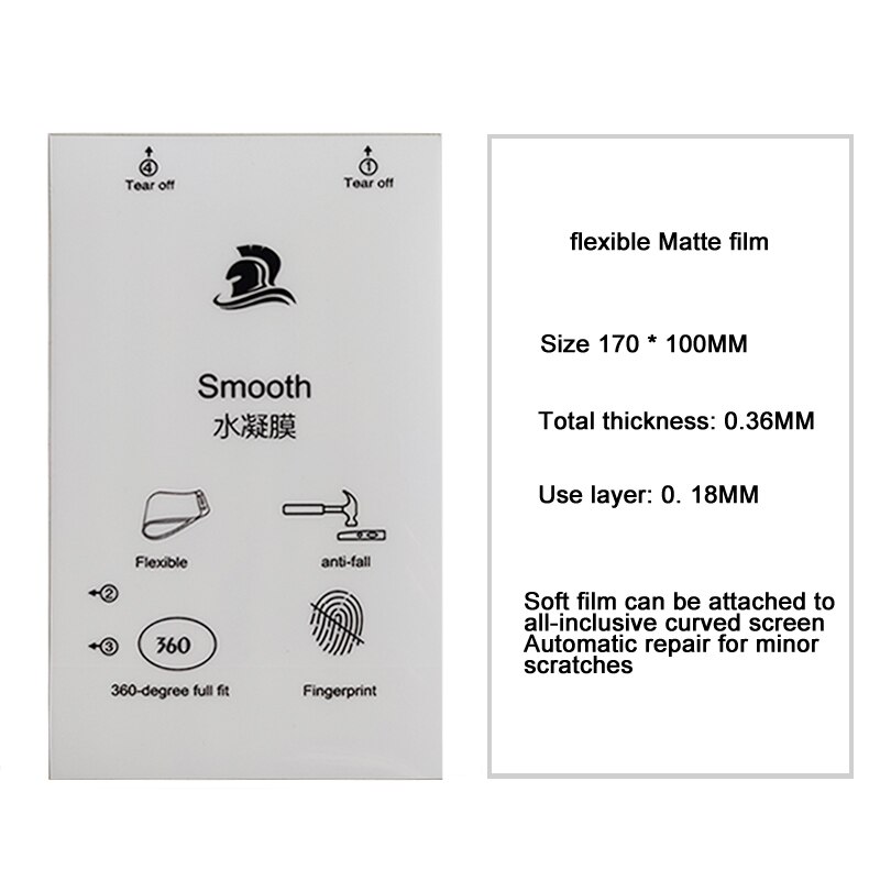 Flexible Hydrogel Film Screen Protector For iPhone Samsung and All Mobile Phone Front glass Protective Film