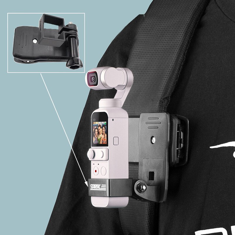 Dji Pocket 2 Accessoires Handheld Camera Smart Telefoon Houder Beugel Vaste Stand Adapter Grens Clip Base Schroef Osmo Pocket Clip: Sliver