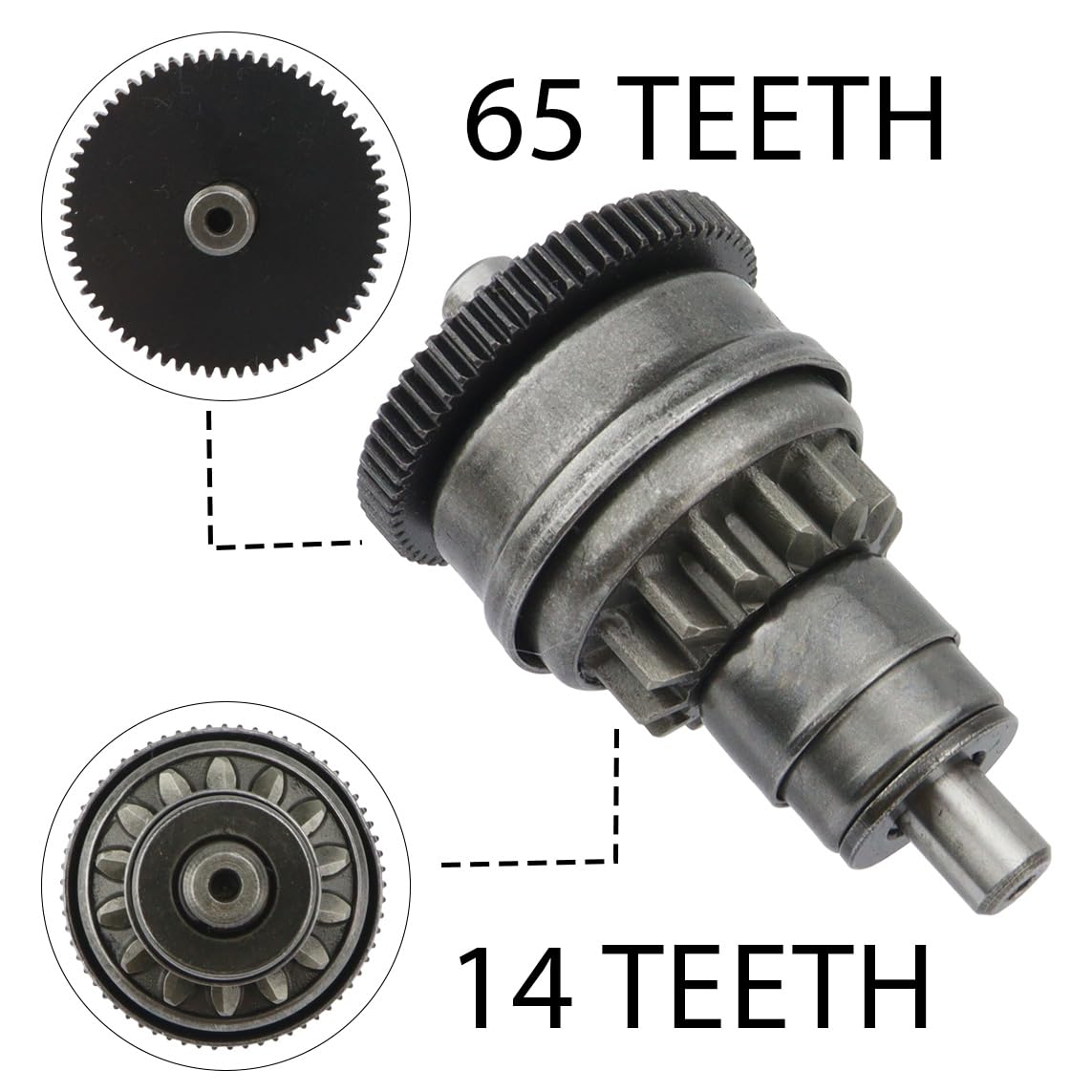 Starter bendix Relais für gy6 47cc 49cc 50cc 60cc 80cc 100cc 4-Takt 139qmb 139qma 147qmd Roller Moped ATV für Taotao Jonway
