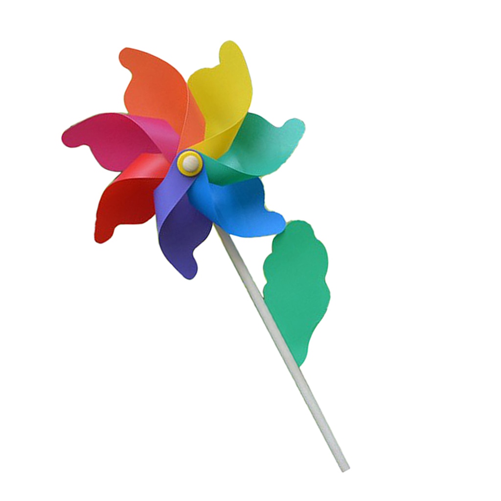 Rainbow Wind Spinner Outdoor Windmill Pinwheel Yard Lawn Garden Decor Craft
