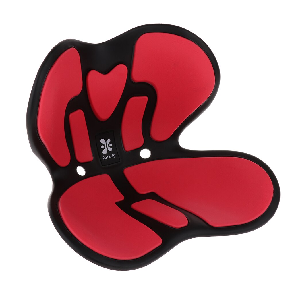 Children Premium Seat Back Cushion Posture Correction Hunchback Prevention: Red
