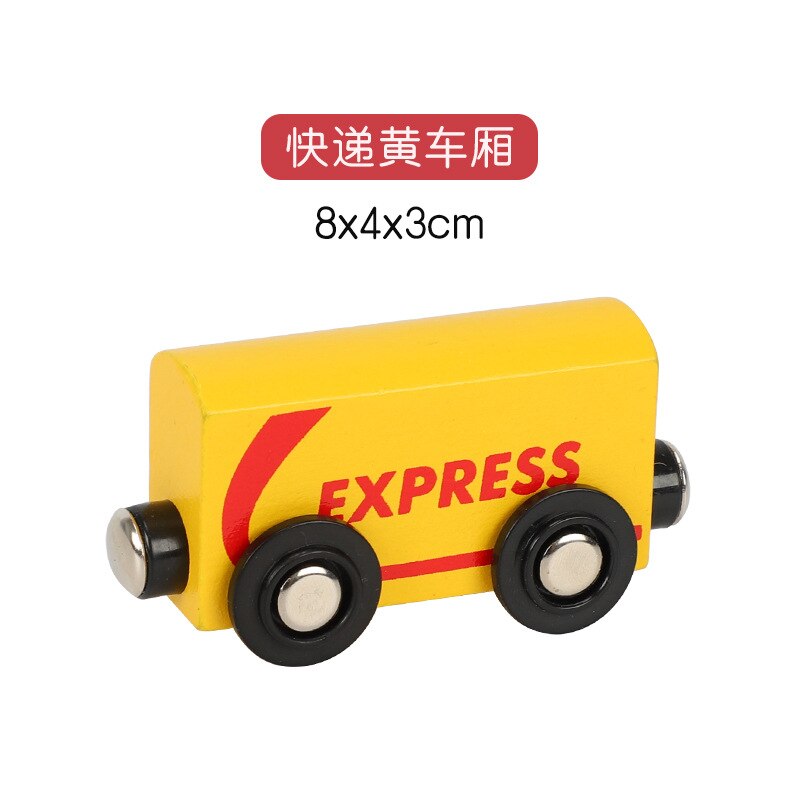 Children&#39;s Toy car magnetic wooden scene car fire truck car ambulance compatible wooden BR train children&#39;s toys W2: Gold