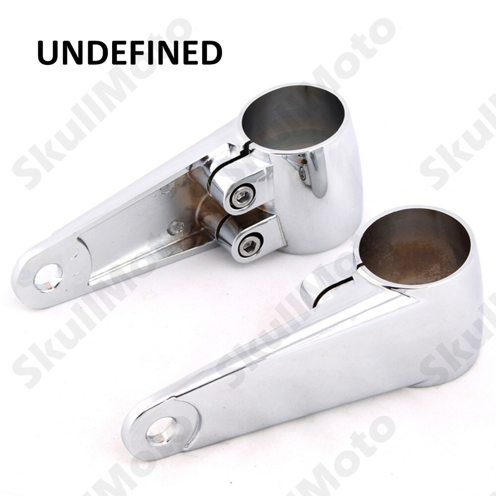 Chrome Motorcycle Voorvork Koplamp Beugel Vork Buis Side Mount Kit 35Mm ~ 41Mm Voor Honda Yamaha Kawasaki bikes Universal