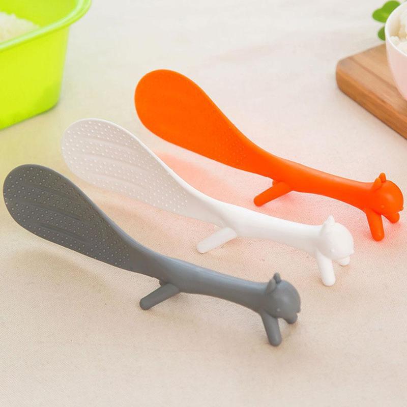 Special Ladles Kitchen Tool Korean Cute Lovely Stick Squirrel Rice Supplie Paddle Kitchen Shaped Spoon Meal Non Lad: Default Title
