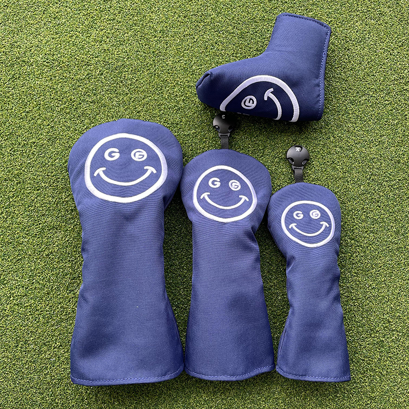 Smile golfklubba  #1 #3 #5 trähuvudskydd driver fairway woods skydd putterhuvudskydd