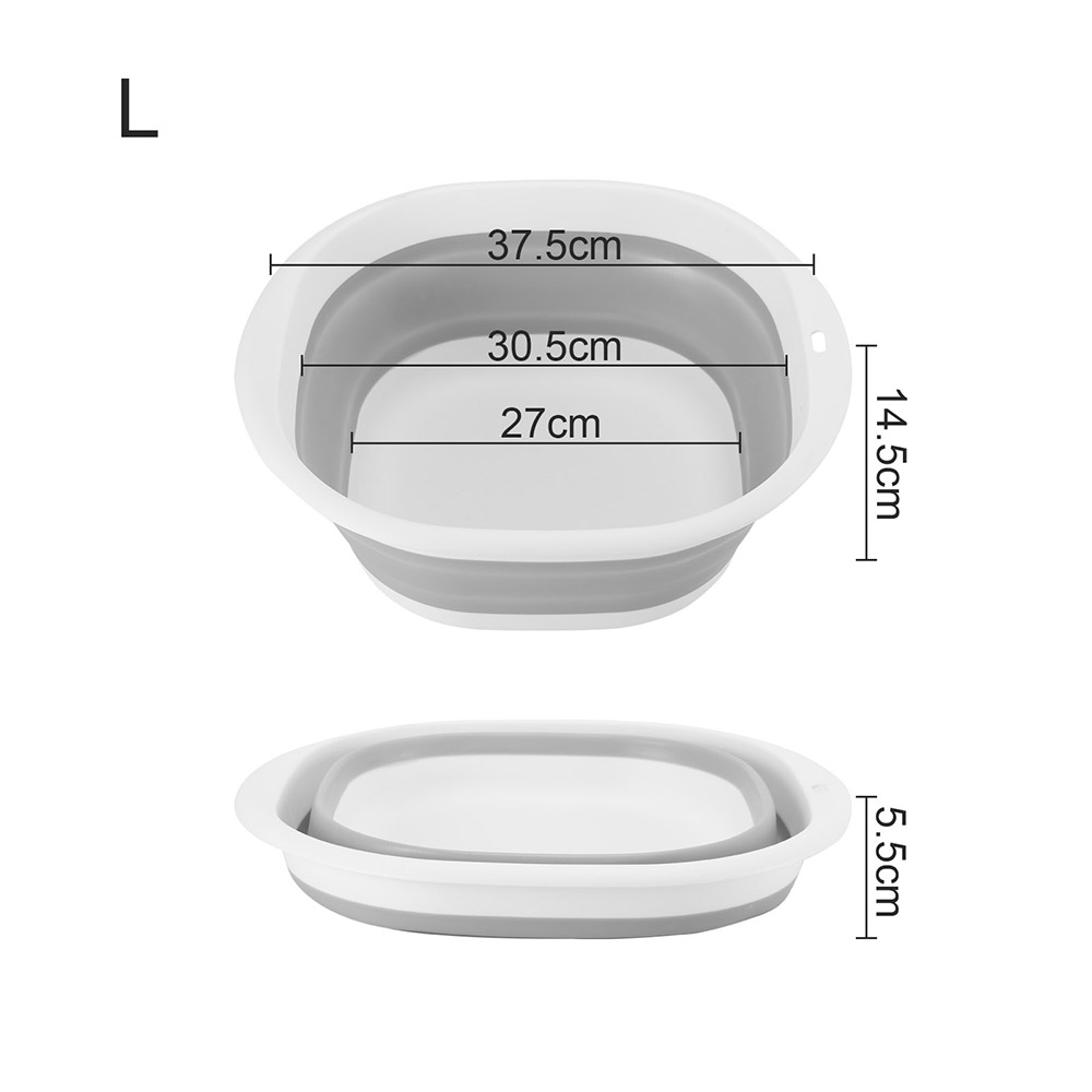 Multifunctionele Folding Wastafel Draagbare Lichtgewicht Opknoping Inklapbare Schotel Reizen Wandelen Camping Picknick Schoonmaken Tool: L