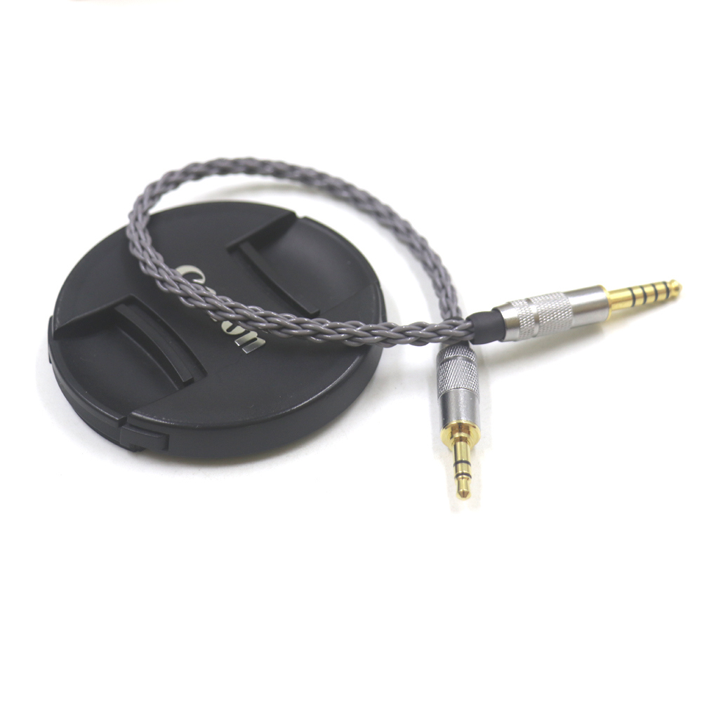 Hifi 4,4 mm naar 3,5 mm audiokabel Verzilverd 4,4 mm balans naar 3,5 mm aux-aansluiting Gebalanceerde audio-adapterkabel mannelijk naar mannelijk