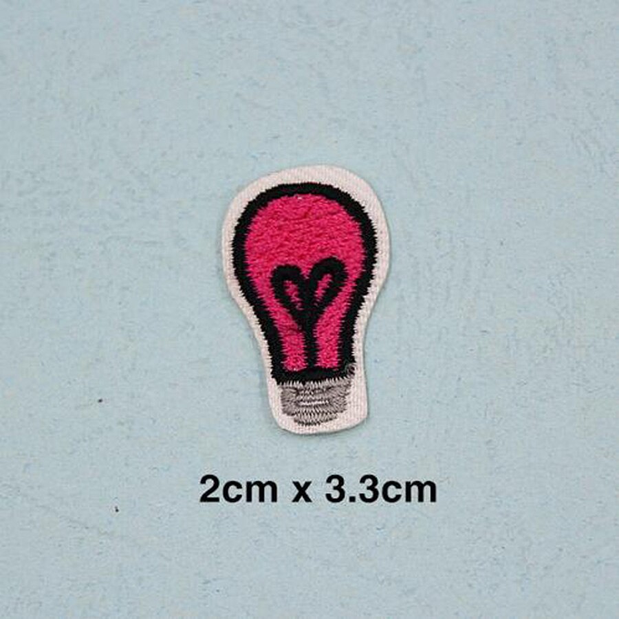 Cool Craft Embroidered Patches For Hat Cap Clothes Stickers Bag Sew Iron On Applique DIY Apparel Sewing Clothing Accessories BU8: BU8N8 Red Bulb