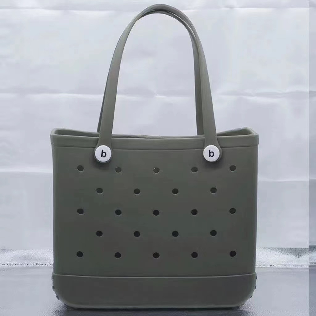 Cesta para exteriores, bolsa para mascotas, bolsa grande con agujero de EVA, bolsa de almacenamiento para playa, bolso de hombro con filtro de agua hueco impreso de gran capacidad