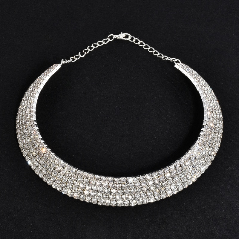 5 Stijlen Strass Choker Kettingen Draaimomenten Kraag Vrouwen Statement Sieraden