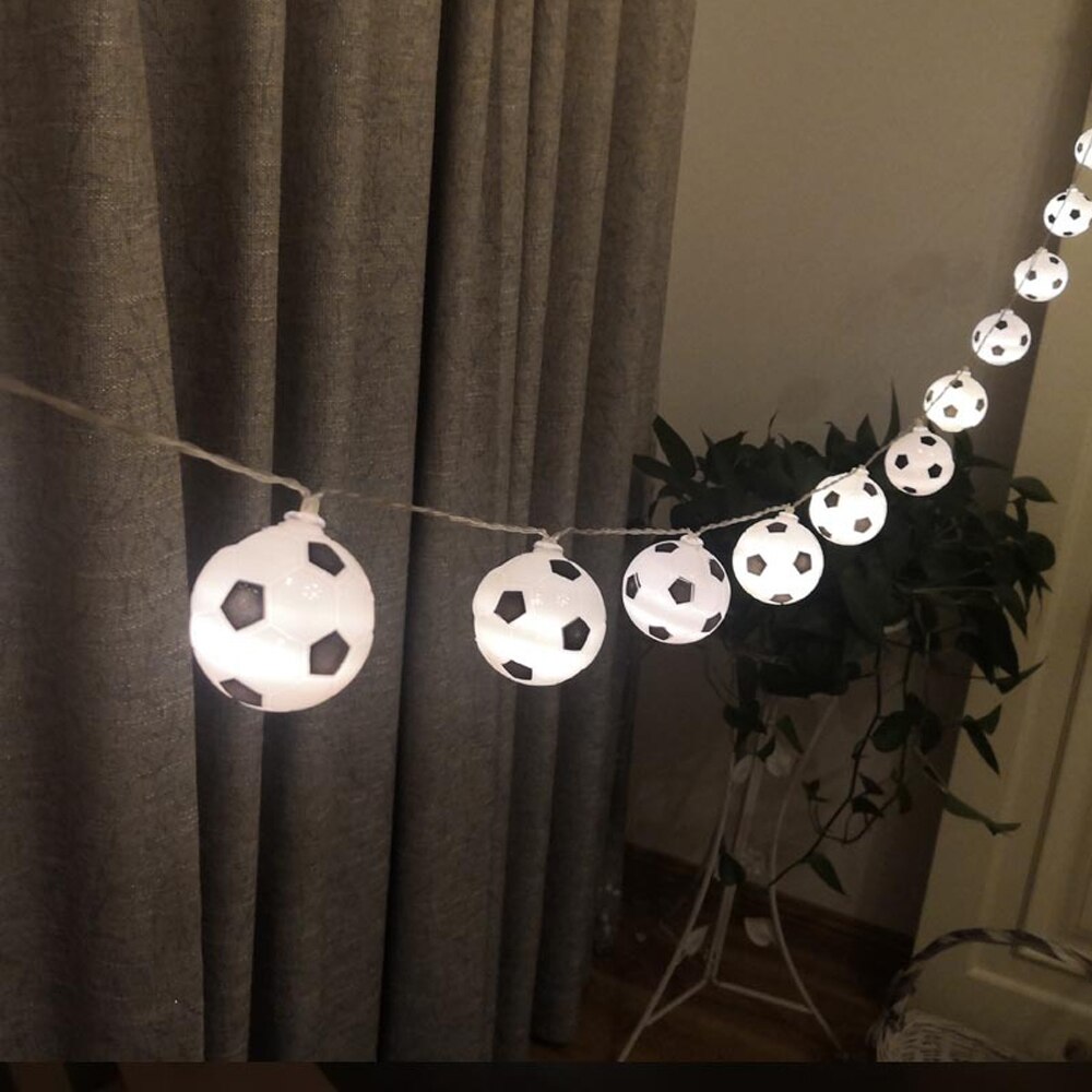 1.5m 3m 6m LED Soccer Balls String Lights Garland USB/Battery Powered Football Christmas Fairy Lights for Home Party Decoration