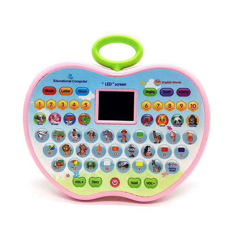 Früh Über Cartoon Musik Spielzeug Intelligente Bildung Multi-funktion Led-bildschirm Jahre und Lernen Maschine Beleuchtung: pink