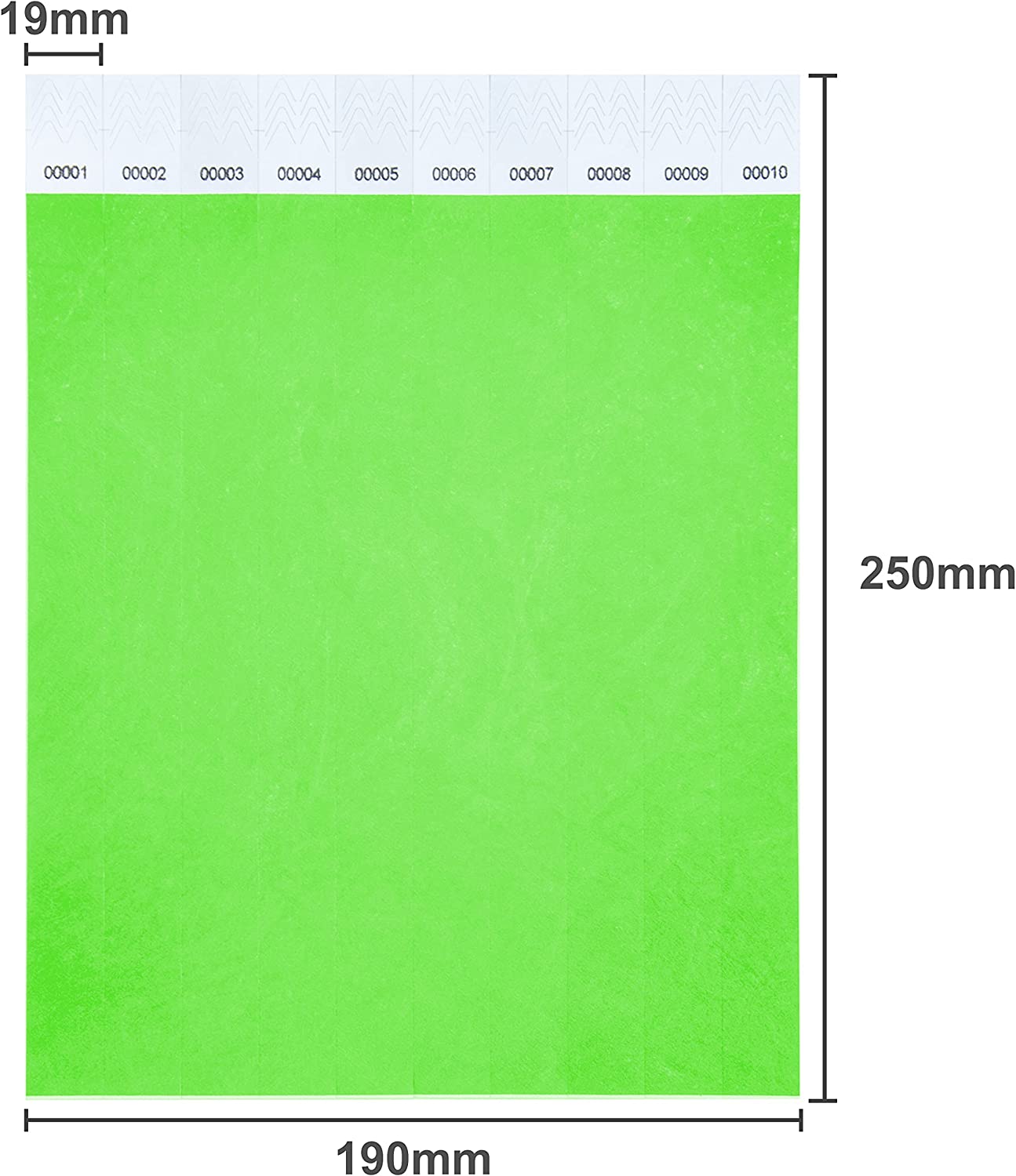 3/4 inch Tyvek digitale serienummer armband, feestspeeltuin en andere activiteiten dragen 1000 prachtige gekleurde polsbandjes