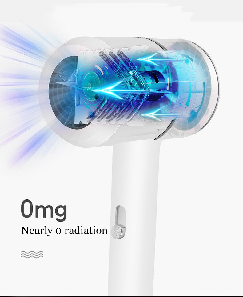 Electric Hair Dryer With Negative Ion Diffuser Blue Light Blow Dryer Powerful Soldering Blower Hairdryer Hair Drying Machine