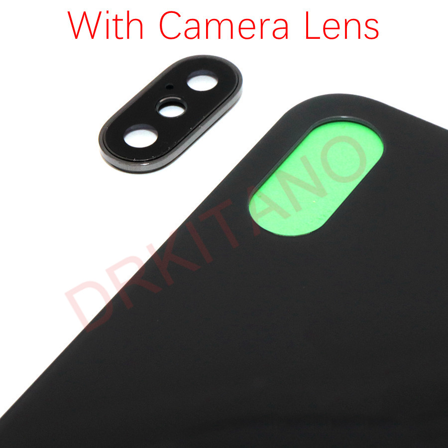 Sostituzione vetro posteriore per iPhone X XS MAX copribatteria pannello posteriore in vetro coperchio sportello posteriore + obiettivo fotocamera per iPhone X S