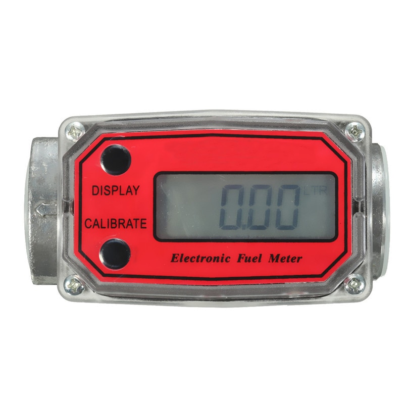 1Zoll Digitalen Auto Benzin Methanol Durchflussmesser Kraftstoff Fluss Sensor Anzeige 15-120L Getriebe Wasser fließen Meter Zähler