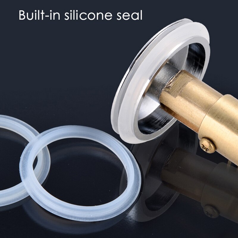 Chrome Easy Pop Up Basin Waste Bathroom Sink Push Button Click Clack Plug Bolt Bath Accessories