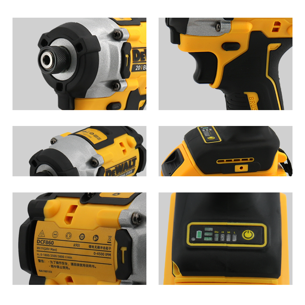 Dewalt dcf 860 sladdlös kompakt borrskruvdragare 20v borstlös elektrisk skruvdragare uppladdningsbara elverktyg uppgraderade från dcf 850