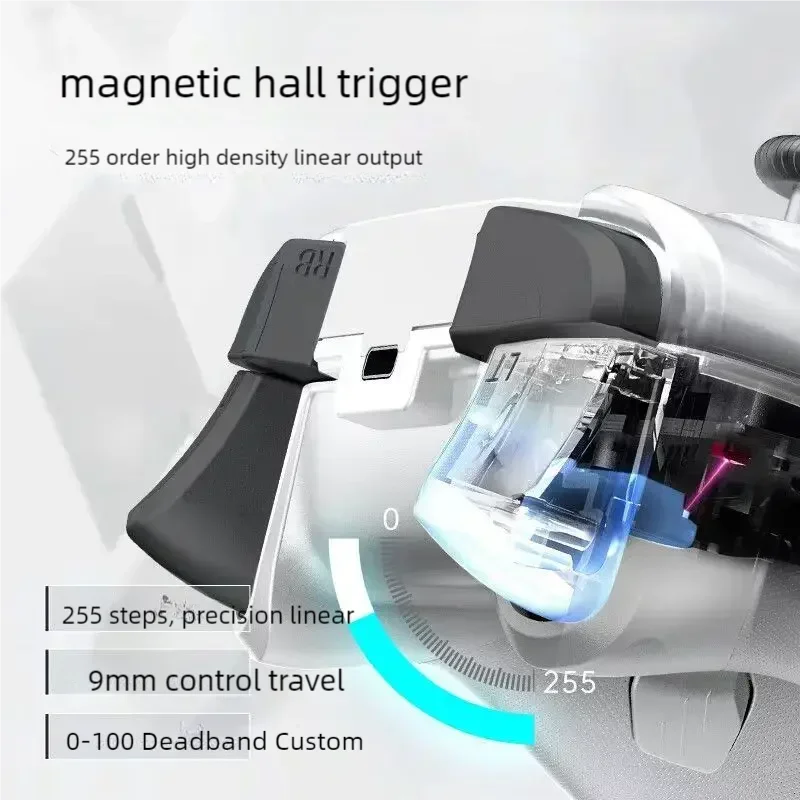 Machenike-G5 Pro Max Gamepad, Controlador de Jogos, Tri-Mode, Fps, Sem Fio, Elite, Hall Gatilho, Joystick para Switch, PC, Vapor