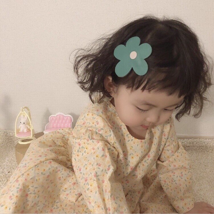 Korea 'S Ins Meisje Eenvoudige Grote Bloem Kinderen Haar Clip Kant Clip Bb Clip Leuke Kleurrijke Zoete haar Clips