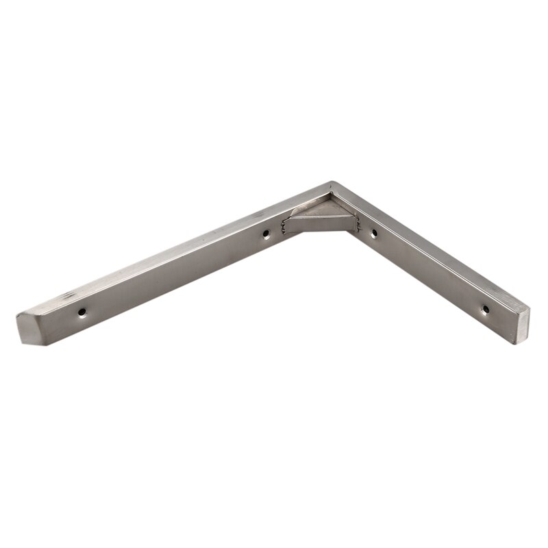 200mmx150mm Stainless Steel Corner Brace Joint Right Angle Bracket Silver Tone