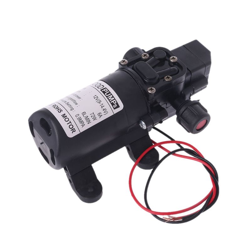 Dc 12v 130 psi 6l/ min vatten högtrycksmembran självpumpande pump 70w