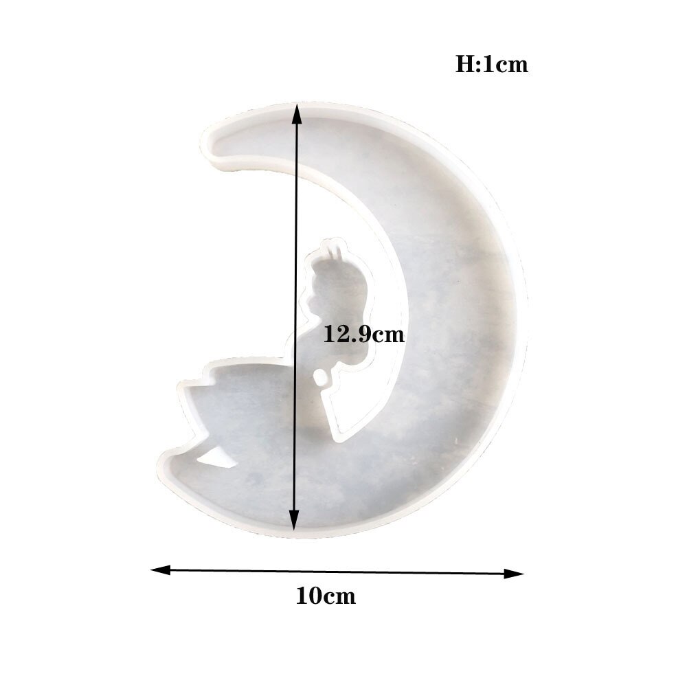 Diy maanhanger mal spiegel epoxy siliconen hars mal voor het maken van sieraden: Meisje