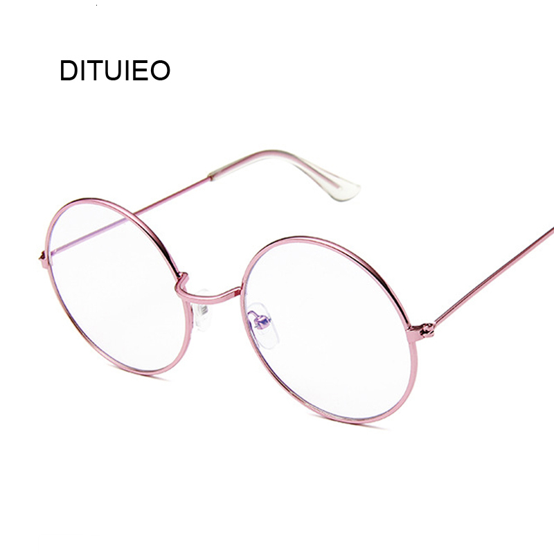 Neue Frauen Gläser Rahmen Frauen Männer Rosa Brillen Rahmen Jahrgang Runde Klare Linse Gläser Optische Spektakel Rahmen