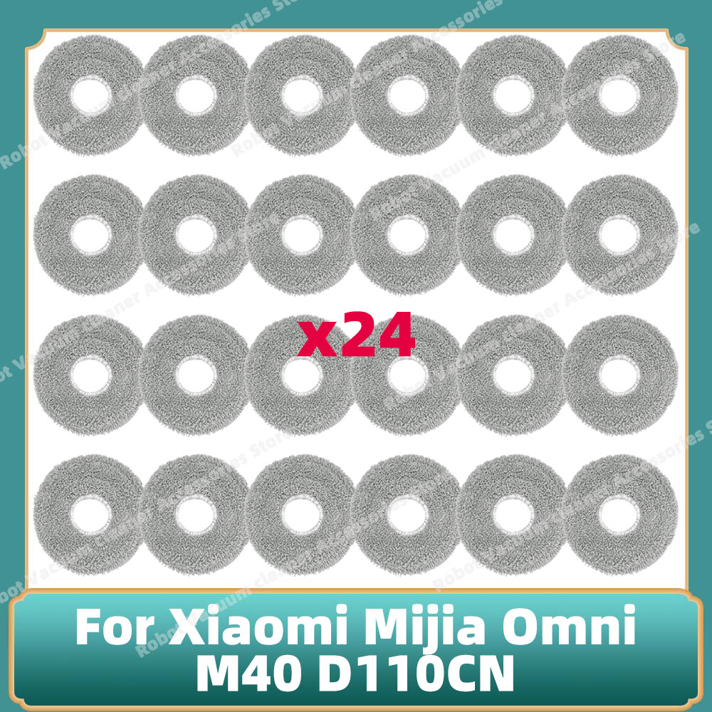 Compatible For Xiaomi Mijia Omni M40 D110CN Accessories Cutting Roller Main Side Brush Hepa Filter Mop Cloth Dust Bag Parts: Clear