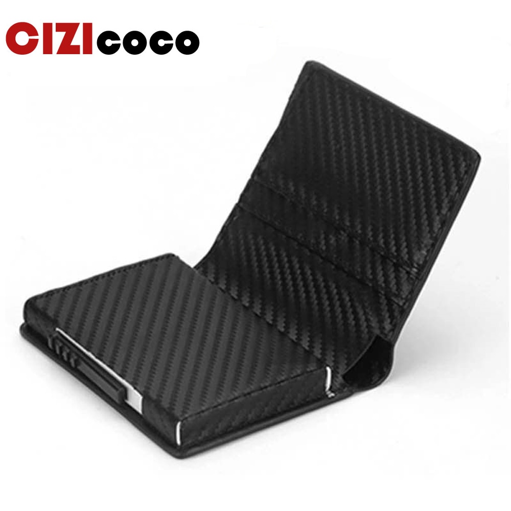tarjetero delgado de aluminio para hombre y mujer, billetera de Metal para portadores de tarjetas, paquete de tarjetas de identificación, Protector RFID