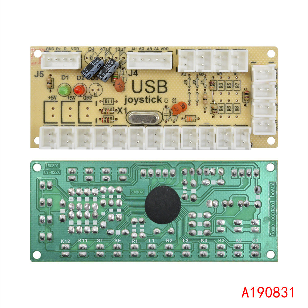 FAI DA TE Zero Delay Arcade Encoder USB PC a Joystick Arcade Rocker Modulo di Controllo del Circuito per MAME 2Pin con Cavo di Pulsante