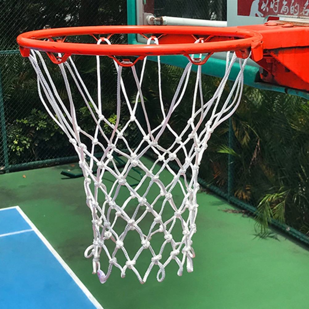 Sports Basketball Hoop Nylon Net Mesh Net Backboard Rim Ball Pum Durable Outdoor Backboard Goal Rim Thicken Mesh