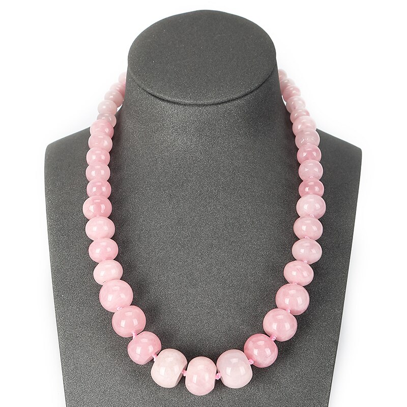 JD 19 Farben Natürliche Stein Perle Absolvierte Choker Halskette Rosa Kristall Opal Onyx Rad Abacus Form Perle Für Frauen Party schmuck