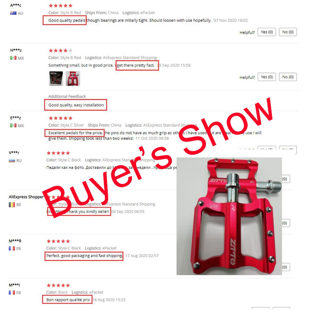 GUB-pédale de vélo pliable de VTT, ultraléger, en alliage d'aluminium, filetage de 9/16 pouces