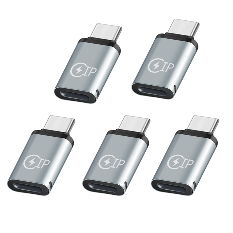 Uniwersalny adapter do ładowania telefonu typu C. Konwerter kabla Lightning żeński na USB C męski Złącze szybkiego ładowania: YELLOW