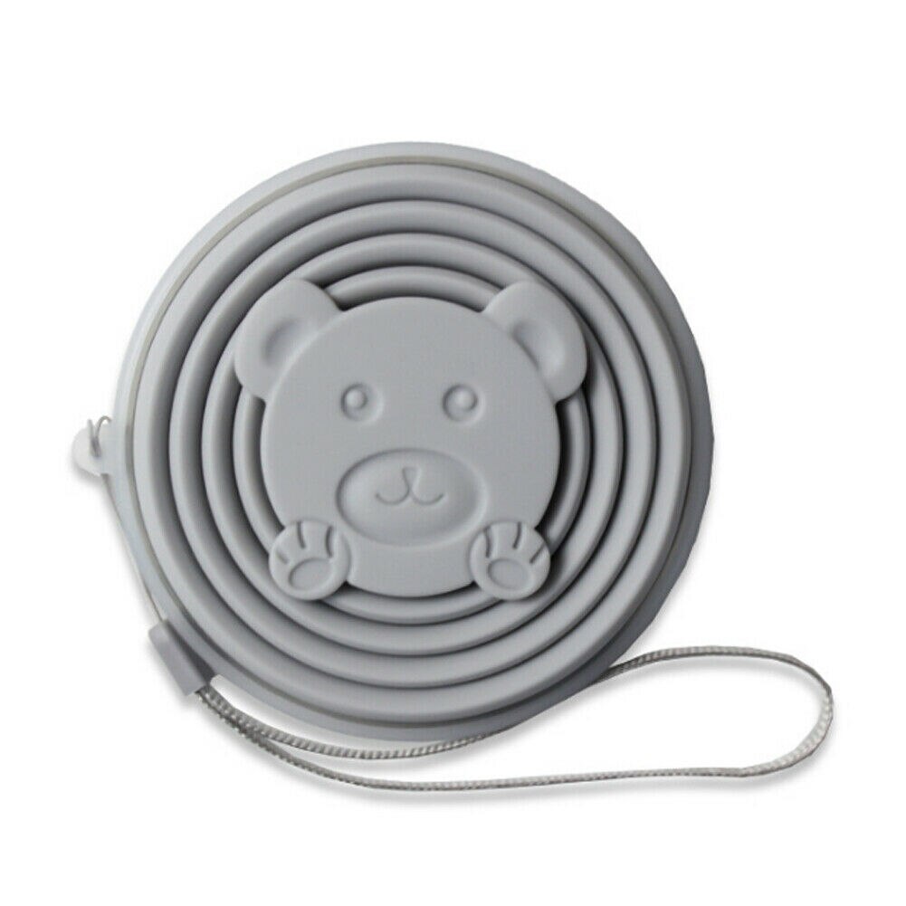 Silicone Retractable Folding Water Cup Travel Camping Outdoor Collapsible Cups: Light Grey