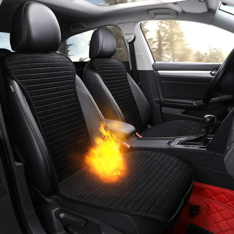 Car Seat Cover keep warm in winter Front/Rear Flocking cloth Cushion Breathable non slide Auto accessories Universal RU1 X35