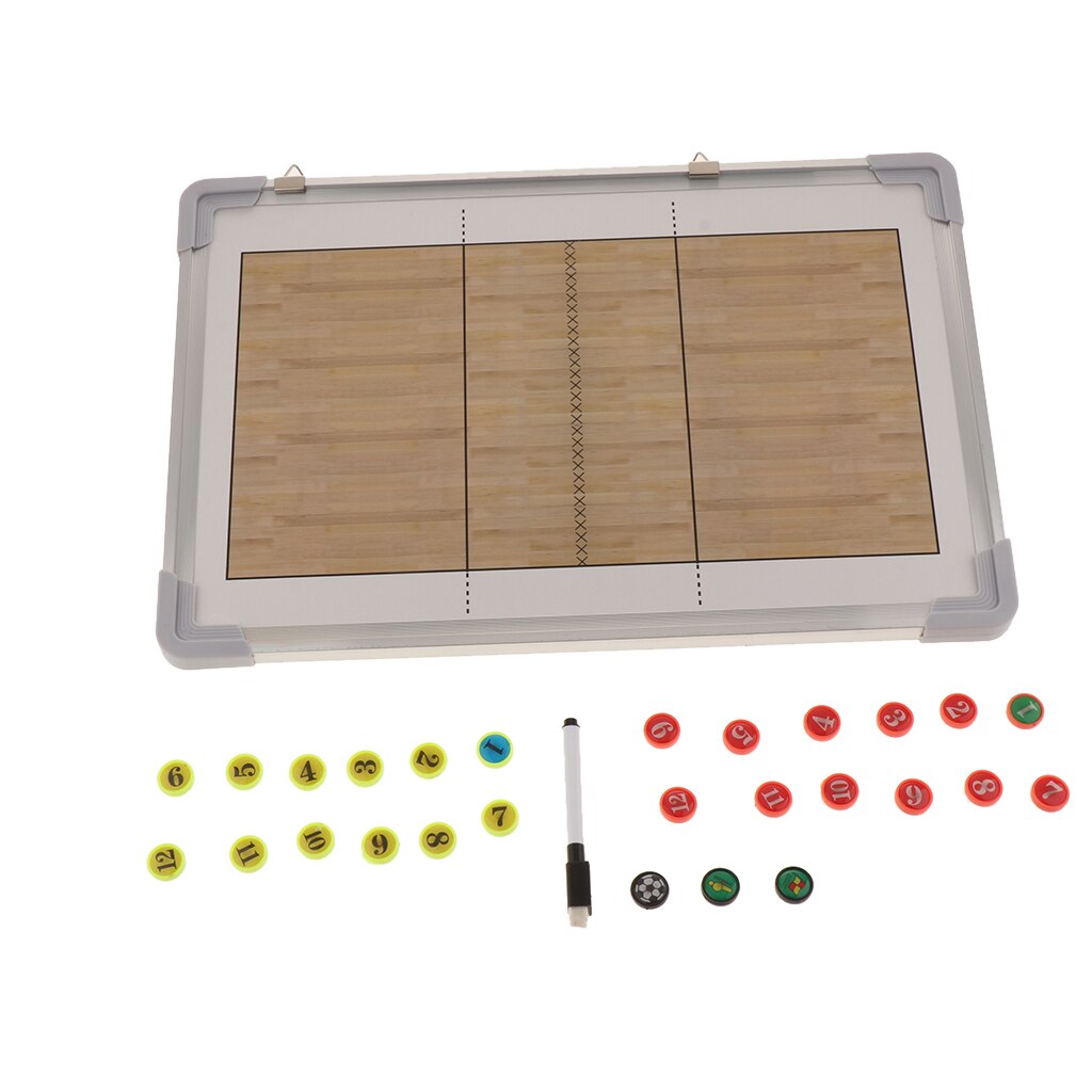 Volleyball Magnetic Coaches Board Strategy Teaching Clipboard with Markers and Erasable Pen