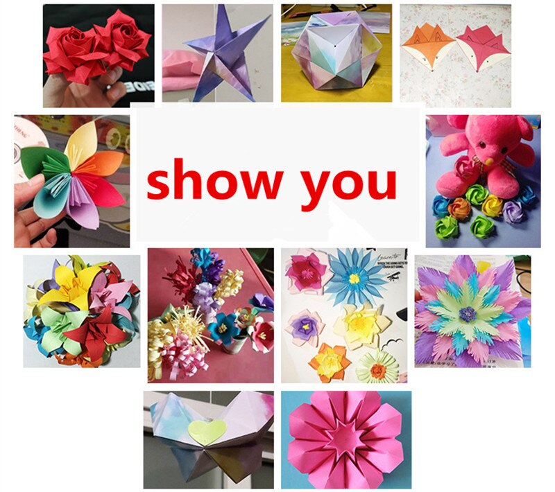100 Vellen Vierkante Gekleurd Papier Karton Handgemaakte Papier Materiaal Kinderen Kleuterschool Duizend Papier Kranen Rose Diy