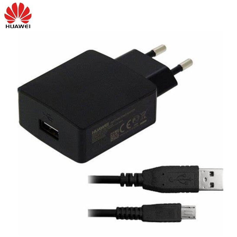 Ładowarka ścienna Huawei HW-050100E3W czarny/kabel mikro-usb